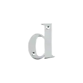 AR740-D-SC Hoppe 79mm Face Fix Letter D - Satin Chrome &lpar;50022222&rpar;