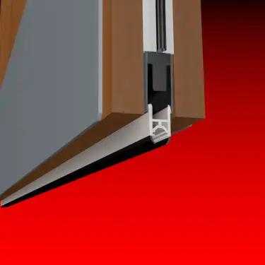 Click Here To Enlarge This Photo Of AFASDB&sol;530 Astroflame ASDB Automatic Door Bottom Seal &lpar;37dB&rpar; Rebated - 530mm