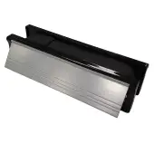 AFTLBFX&sol;30SAA Astroflame FX Telescopic Intumescent Letter Box &lpar;30min&rpar; 10 inch Satin Anodised Aluminium &lpar;ABS Plastic Black Frame&rpar;