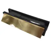 AFTLBFXC&sol;30PB Astroflame FX Telescopic Intumescent Letter Box &lpar;30min&rpar; 12 inch Solid Brass &lpar;ABS Plastic Black Frame&rpar;
