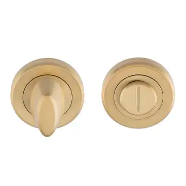 Click Here To Enlarge This Photo Of SZM004SB - Carlisle Brass Serozzetta ThumbTurn & Release on Rose - Satin Brass-50mm Dia&period; Rose-Boxed Satin Brass