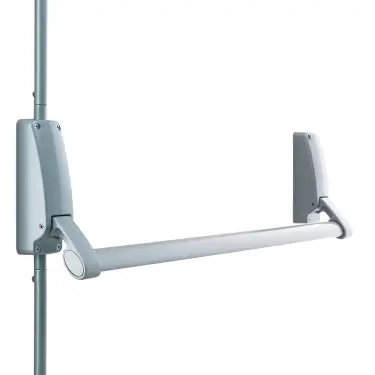 Click Here To Enlarge This Photo Of BRITON 376&period;SE Single Door Push Bar Vertical Panic Bolt - Silver