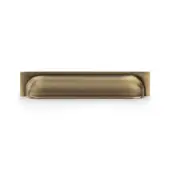 AW906AB - Alexander & Wilks Quantock Cup Pull Handle - Antique Brass - 203mm c&sol;c
