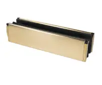 Jigsaw&trade; Contemporary Sleeve Type Letter Plate - 300x75mm&comma; Suits 44-68mm Thick doors - 316 PVD Satin Brass &lpar;LP200-PSB&rpar;