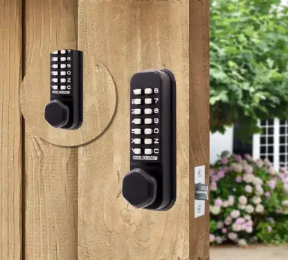 Click Here To Enlarge This Photo Of Codelocks CL290 BK MG Back to Back Light Duty Mechanical Digital Lock with 60mm Tubular Latch - Black Marine Grade