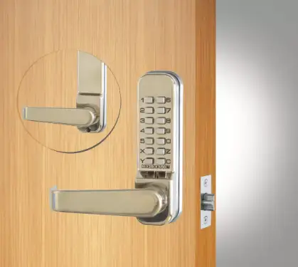 Click Here To Enlarge This Photo Of Codelocks CL410SS  Medium Duty Mechanical Digital Lock with 60mm Tubular Latch - Stainless Steel