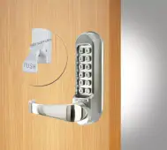 Codelocks CL500 SS PK Heavy Duty Mechanical Digital Lock &lpar;Front Plate Only for use with Panic Hardware&rpar; -Stainless Steel