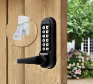 Codelocks CL500 PK BK MG Heavy Duty Mechanical Digital Lock &lpar;Front Plate Only for use with Panic Hardware&rpar; - Black Marine Grade