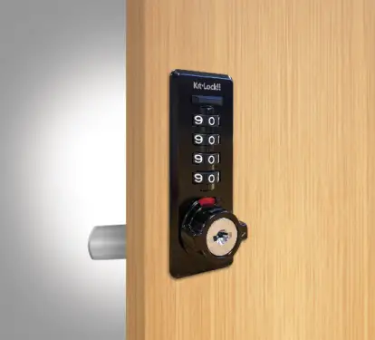 Click Here To Enlarge This Photo Of Codelocks KL20 BK KitLock Mechanical Digital Combination Lock &lpar;Vertical&rpar; - Black