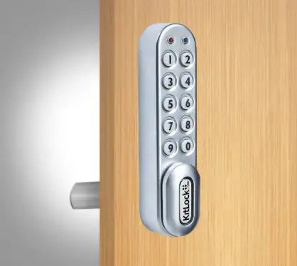 Click Here To Enlarge This Photo Of Codelocks KL1000 SG KitLock Classic Electronic Locker&sol;Cabinet Lock &lpar;Vertical&rpar; - Silver