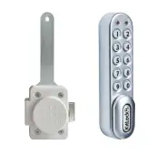 Codelocks KL1000 SG SL KitLock Classic Electronic Locker&sol;Cabinet Lock with Slam Latch - Silver