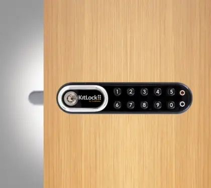 Click Here To Enlarge This Photo Of Codelocks KL1000 G3 BC RH KitLock G3 Electronic Cabinet Lock &lpar;Right Hand&rpar; - Black Chrome