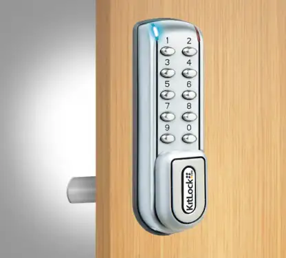 Click Here To Enlarge This Photo Of Codelocks KL1200 SG KitLock Electronic Locker&sol;Cabinet Lock &lpar;Vertical&rpar; - Silver