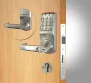 Codelocks CL5020 BS Heavy Duty Electronic Digital Lock with Anti-Panic Mortice Lock&comma; Key Override & Code Free Option - Brushed Steel