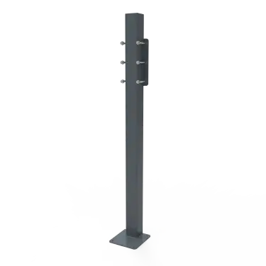Click Here To Enlarge This Photo Of 112501&sol;DG Fitzroy of London Floor Mounting Post and Adaption Kit for DDGR-B and DDGR-BP &lpar;Mild Steel&rpar; 1000mm - Dark Grey &lpar;RAL 7016&rpar;