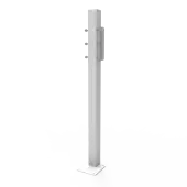 112501&sol;WH Fitzroy of London Floor Mounting Post and Adaption Kit for DDGR-B and DDGR-BP &lpar;Mild Steel&rpar; 1000mm - White &lpar;RAL 9016