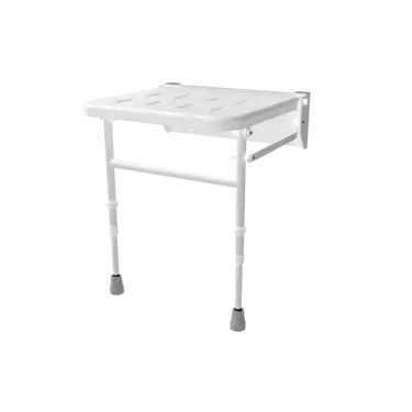 Click Here To Enlarge This Photo Of 130202&sol;WH Fitzroy of London Wall Mounted Shower Seat with Support Legs - White