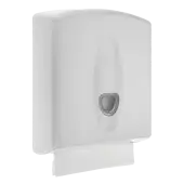 141001&sol;WH Fitzroy of London Plastic Paper Towel Dispenser with Clear Level Indicator - White