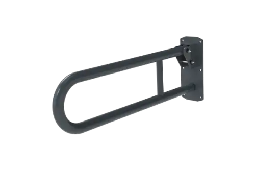 Click Here To Enlarge This Photo Of 211865&sol;DG Fitzroy of London 650mm Lift and Lock Hinged Support Rail &lpar;Stainless Steel&rpar; with Exposed Fixings - Dark Grey &lpar;RAL 7016&rpar;