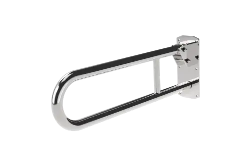 Click Here To Enlarge This Photo Of 211865&sol;SP Fitzroy of London 650mm Lift and Lock Hinged Support Rail &lpar;Stainless Steel&rpar; with Exposed Fixings - Polished