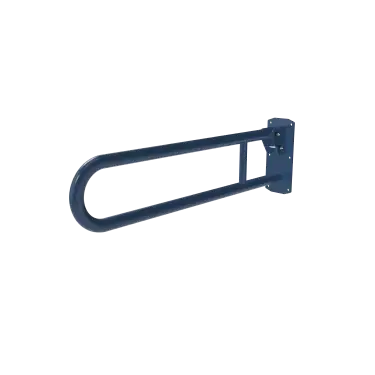 Click Here To Enlarge This Photo Of 211880&sol;DB Fitzroy of London 800mm Lift and Lock Hinged Support Rail &lpar;Stainless Steel&rpar; with Exposed Fixings - Dark Blue &lpar;RAL 5011&rpar;