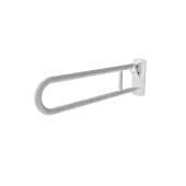 211880&sol;WH Fitzroy of London 800mm Lift and Lock Hinged Support Rail &lpar;Stainless Steel&rpar; with Exposed Fixings - White &lpar;RAL 9016&rpar;
