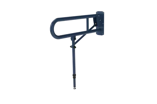Click Here To Enlarge This Photo Of 211965&sol;DB Fitzroy of London 650mm Lift and Lock Hinged Support Rail &lpar;Stainless Steel&rpar; with Exposed Fixings & Support Legs - Dark Blue &lpar;RAL 5011&rpar;