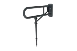211965&sol;DG Fitzroy of London 650mm Lift and Lock Hinged Support Rail &lpar;Stainless Steel&rpar; with Exposed Fixings & Support Legs - Dark Grey &lpar;RAL 7016&rpar;