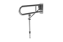 211965&sol;SS Fitzroy of London 650mm Lift and Lock Hinged Support Rail &lpar;Stainless Steel&rpar; with Exposed Fixings & Support Legs - Satin