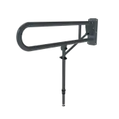 211980&sol;DG Fitzroy of London 800mm Lift and Lock Hinged Support Rail &lpar;Stainless Steel&rpar; with Exposed Fixings & Support Legs - Dark Grey &lpar;RAL 7016&rpar;