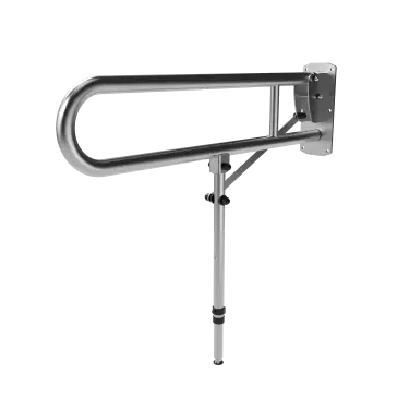 Click Here To Enlarge This Photo Of 211980&sol;SS Fitzroy of London 800mm Lift and Lock Hinged Support Rail &lpar;Stainless Steel&rpar; with Exposed Fixings & Support Legs - Satin