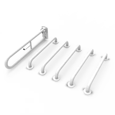 Click Here To Enlarge This Photo Of 230003&sol;WH Fitzroy of London &lpar;Rail Only&rpar; Doc M Toilet Pack &lpar;Mild Steel&rpar; with Concealed Fixings - White
