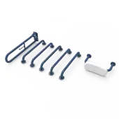 230004&sol;DB Fitzroy of London &lpar;Rail Only&rpar; Doc M Toilet Pack &lpar;Mild Steel&rpar; with Concealed Fixings & Back Rest Rail - Dark Blue &lpar;RAL 5011&rpar;