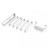 230004&sol;WH Fitzroy of London &lpar;Rail Only&rpar; Doc M Toilet Pack &lpar;Mild Steel&rpar; with Concealed Fixings & Back Rest Rail - White
