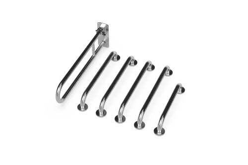 Click Here To Enlarge This Photo Of 230005&sol;SS Fitzroy of London &lpar;Rail Only&rpar; Doc M Toilet Pack &lpar;Stainless Steel&rpar; with Concealed Fixings - Satin