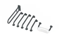 230006&sol;DG Fitzroy of London &lpar;Rail Only&rpar; Doc M Toilet Pack &lpar;Stainless Steel&rpar; with Concealed Fixings & Back Rest Rail - Dark Grey &lpar;RAL 7016&rpar;