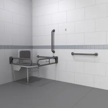 Click Here To Enlarge This Photo Of 230401&sol;GY Fitzroy of London Doc M Changing Room Pack &lpar;Mild Steel&rpar; with Concealed Fixings - Grey &lpar;RAL 7005&rpar;