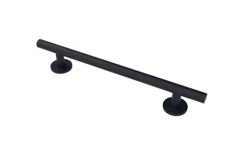 Click Here To Enlarge This Photo Of 311462&sol;MB Fitzroy of London 620mm Luxury Straight Grab Rail &lpar;Stainless Steel&rpar; with Concealed Fixings - Matt Black &lpar;RAL 9005&rpar;
