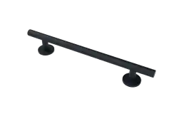 311462&sol;MB Fitzroy of London 620mm Luxury Straight Grab Rail &lpar;Stainless Steel&rpar; with Concealed Fixings - Matt Black &lpar;RAL 9005&rpar;