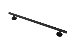 311490&sol;MB Fitzroy of London 900mm Luxury Straight Grab Rail &lpar;Stainless Steel&rpar; with Concealed Fixings - Matt Black &lpar;RAL 9005&rpar;