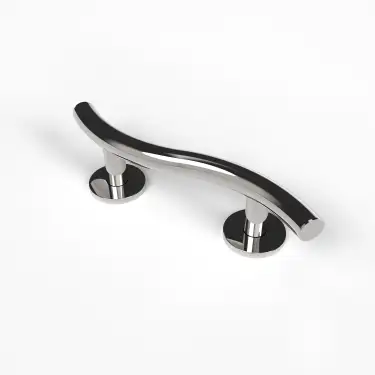 Click Here To Enlarge This Photo Of 311635&sol;SP Fitzroy of London 355mm Luxury Curved Grab Rail &lpar;Stainless Steel&rpar; with Concealed Fixings - Polished