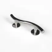 311635&sol;SP Fitzroy of London 355mm Luxury Curved Grab Rail &lpar;Stainless Steel&rpar; with Concealed Fixings - Polished