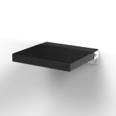 330002&sol;BL Fitzroy of London Contemporary Compact Square Shower Seat with Black Pads