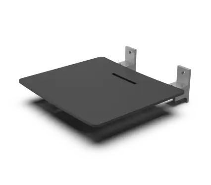 Click Here To Enlarge This Photo Of 331002&sol;BL Fitzroy of London Contemporary Slimline Wall Mounted Shower Seat with Black Pads