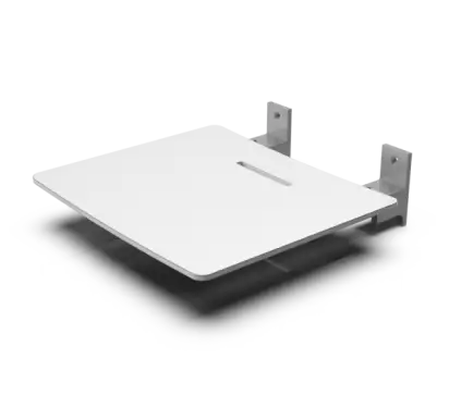 Click Here To Enlarge This Photo Of 331002&sol;WH Fitzroy of London Contemporary Slimline Wall Mounted Shower Seat with White Pads