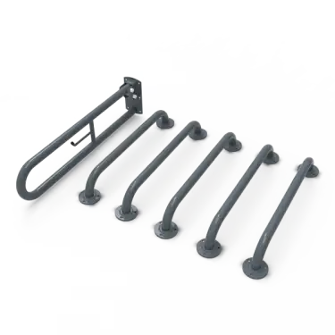 Click Here To Enlarge This Photo Of BCCDMT-0&sol;DG Fitzroy of London &lpar;Rail Only&rpar; Doc M Toilet Pack &lpar;Mild Steel&rpar; with Exposed Fixings - Dark Grey &lpar;RAL 7016&rpar;