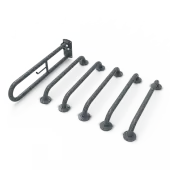 BCCDMT-0&sol;DG Fitzroy of London &lpar;Rail Only&rpar; Doc M Toilet Pack &lpar;Mild Steel&rpar; with Exposed Fixings - Dark Grey &lpar;RAL 7016&rpar;