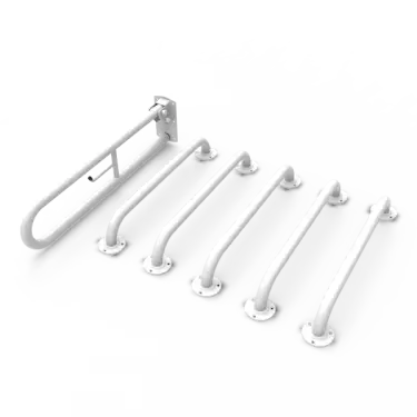 Click Here To Enlarge This Photo Of BCCDMT-0&sol;WH Fitzroy of London &lpar;Rail Only&rpar; Doc M Toilet Pack &lpar;Mild Steel&rpar; with Exposed Fixings - White &lpar;RAL 9016&rpar;