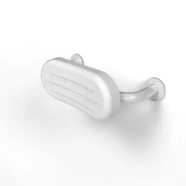 Click Here To Enlarge This Photo Of BR-220SC&sol;WH Fitzroy of London Stainless Steel Back Rest Rail with Concealed Fixings &lpar;220mm Projection&rpar;  White Pad with White Rail
