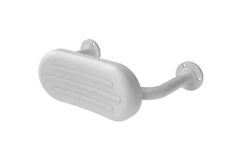Click Here To Enlarge This Photo Of BR-270&sol;WH Fitzroy of London Mild Steel Back Rest Rail with Exposed Fixings &lpar;270mm Projection&rpar;  White Pad with White Rail